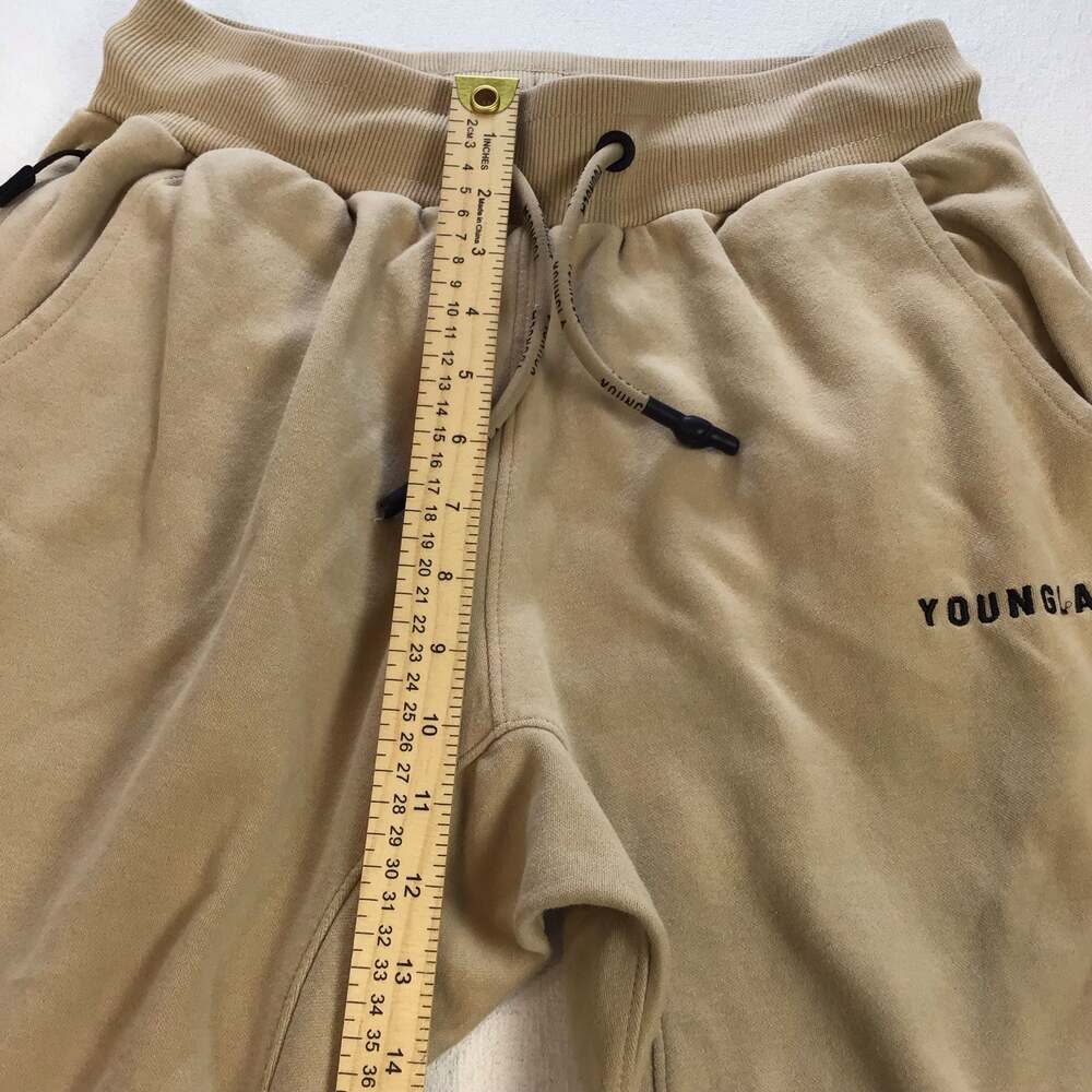 YoungLA Model #210 Jogger Sweatpants Size Small Tan Beige Active - Picture 6 of 12